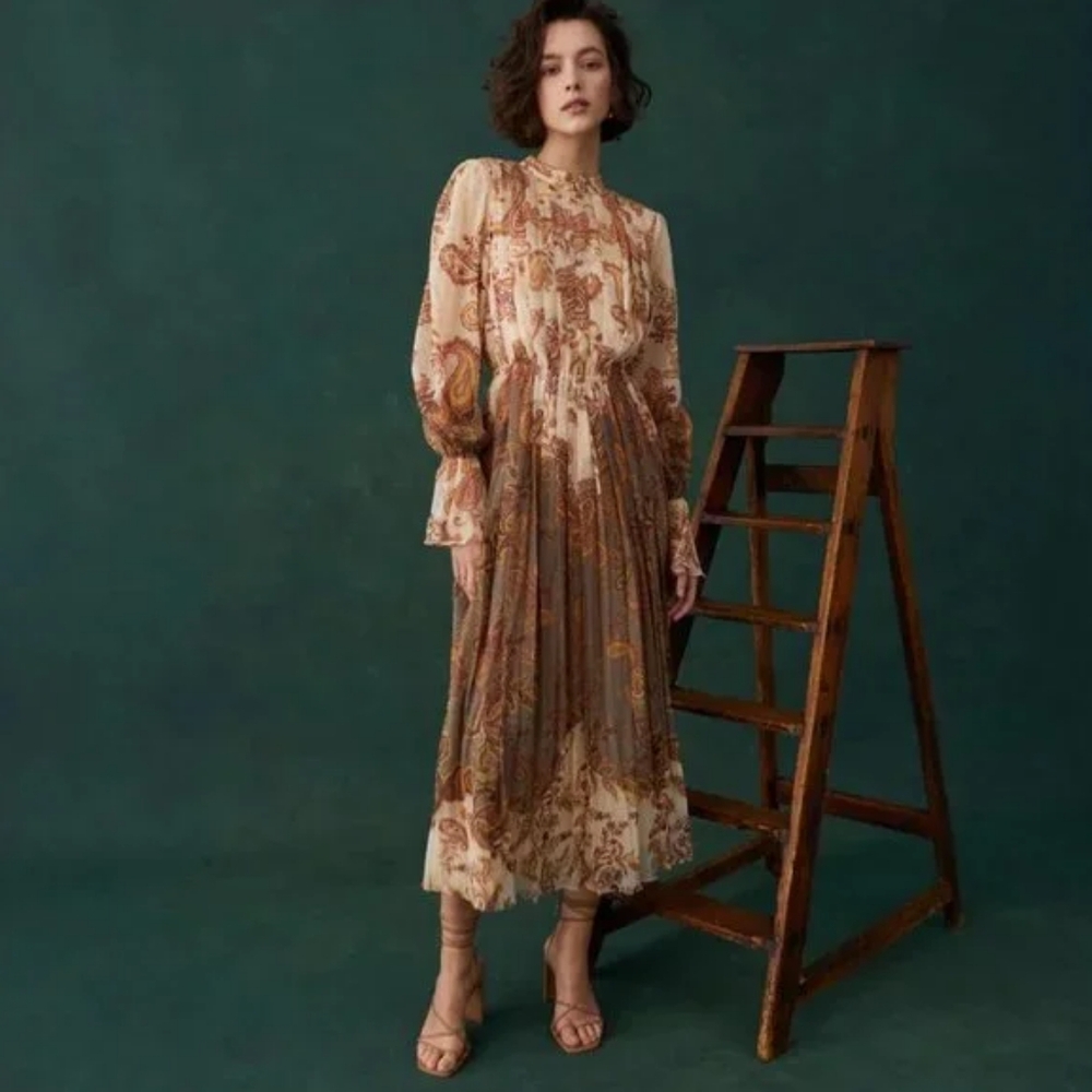 Hemant & Nandita Vera Midi Dress Size S